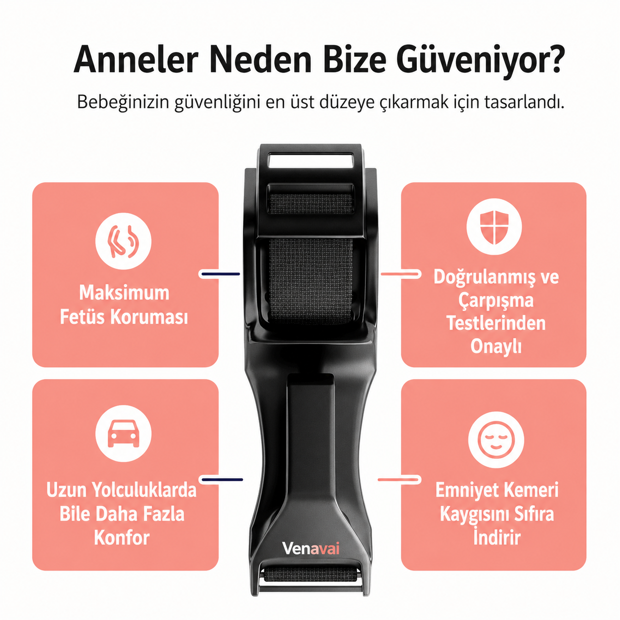 Hamile Emniyet Kemeri Aparatı Siyah
