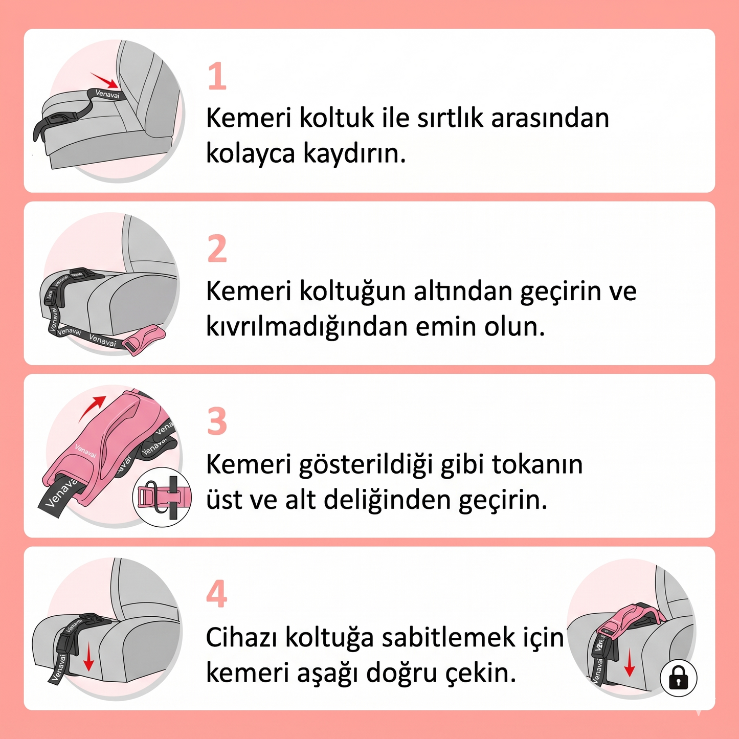 Hamile Emniyet Kemeri Aparatı Siyah